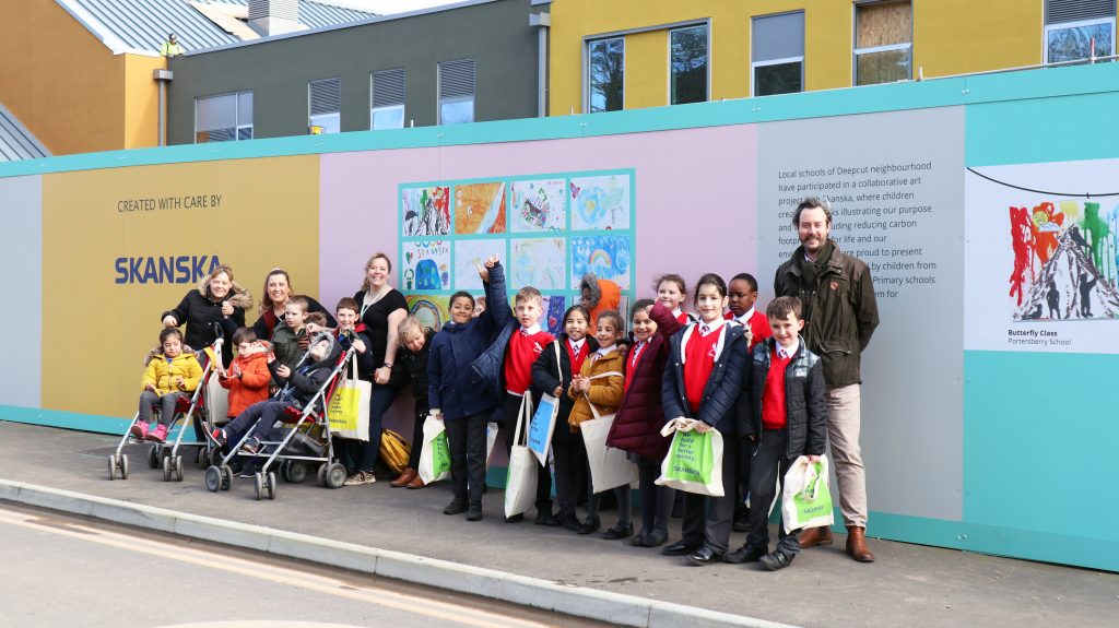 Local children brighten up our site